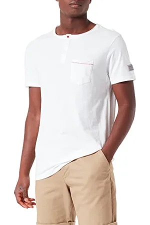 Timezone Męski T-shirt Washed Henley, , M