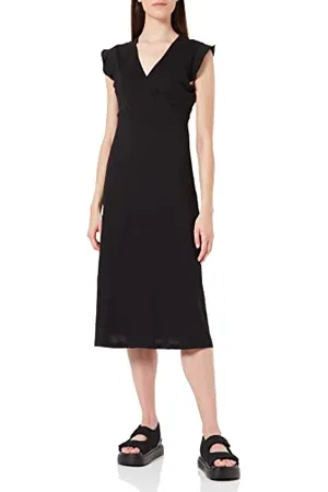 ONLY Damska sukienka midi Onlmay Life S/L Wrap Midi JRS, , XXS