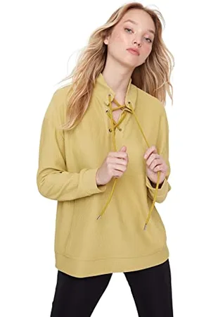 Trendyol Damska dopasowana podstawowa bluza z dzianiny ze stójką, , XS