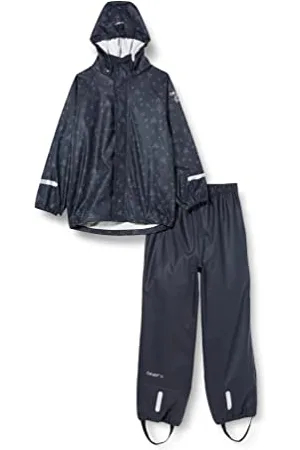 CeLaVi Unisex Kids Rain Jacket, Dark Navy, 90