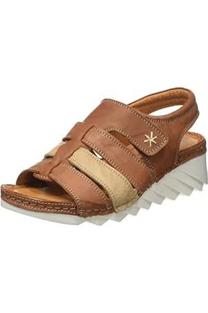 Comfortabel Damskie sandały 710085-21 z obcasem, brązowe, 37 EU