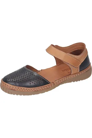 Manitu Damskie sandały 910049-01, czarne, 36 EU
