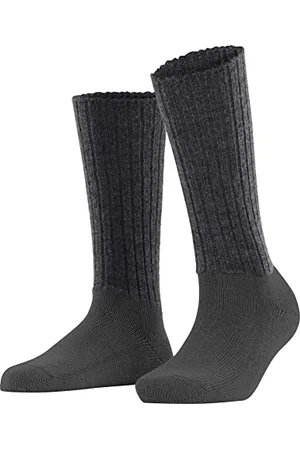 ESPRIT Damski długi but zrównoważona bawełna biologiczna półwysoka bez wzoru, 1 para skarpet, czarne (Dark Rock 3093), 35-38