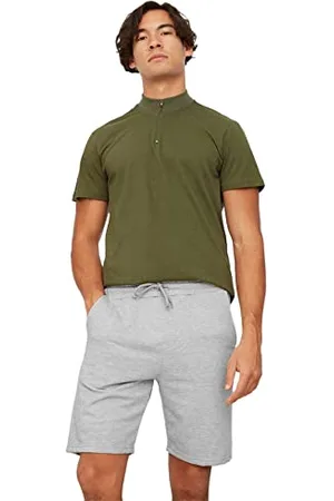 Trendyol Męskie spodenki i bermudy Gray Male Regular Fit Casual Shorts & Bermudy, S
