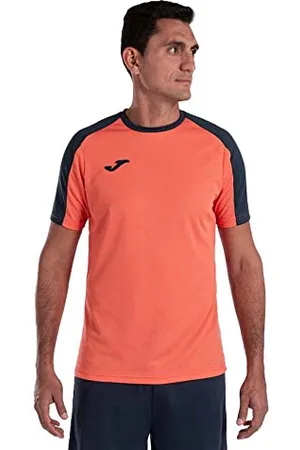 Joma Męski T-shirt z krótkim rękawem, Eco Championship T-Shirt, neonowy pomarańcz/granatowy, XXXXXXS