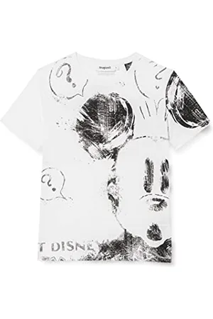 Desigual Damska koszulka MICKEY, okrągły kołnierz, logo, , XXS