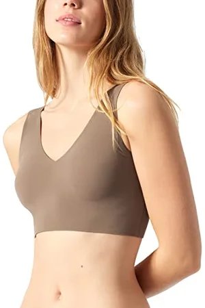 Schiesser Damski 176929 Biustonosz Sportowy, Piaskowy, S