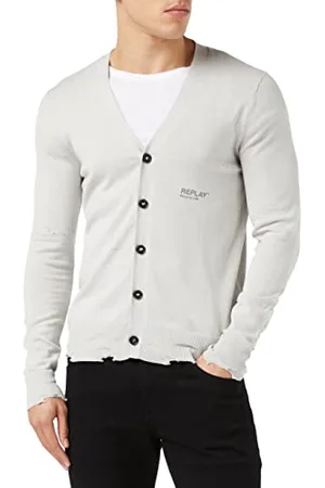 Replay Męski sweter z kardigan, , M