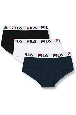 Fila Bawełniane majtki damskie, trwałe i naturalne (zestaw 3 sztuk), Fu6044d, XL