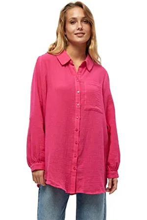 Minus Damska koszula Mavina Oversize, różowy flaming, 14