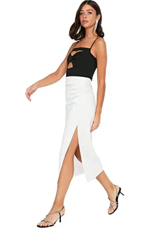 Trendyol Kobieta Fitted Standard Square Kołnierz Tkaniny Bodysuit Koszula Damska, , 36