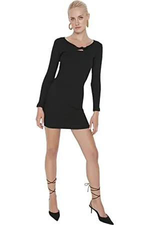 Trendyol Damska sukienka mini bodycon, regularna, tkana sukienka, , L