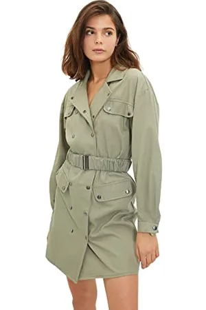 Trendyol Damska mini sukienka marynarka regular fit tkanina, , 34