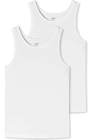 Schiesser Herren 2 Pack Unterhemd ohne Arm - Cotton