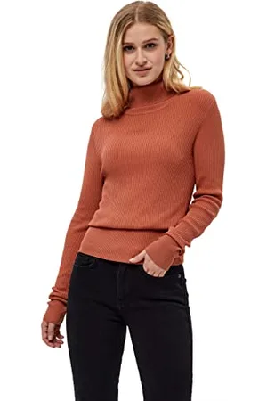 DESIRES Damska koszulka gejsza prążkowana prążka, Redwood, XL