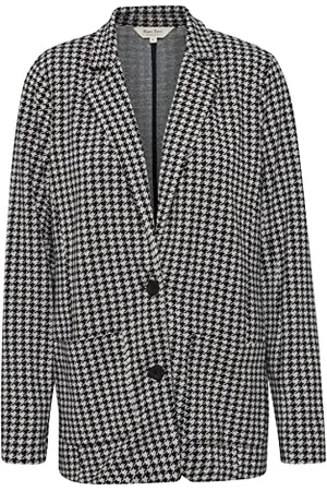 Part Two Victoria Blazer, Dark Navy Houndstooth, 40, , 38
