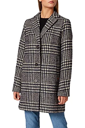 Camel Active Płaszcz damski 2501, wielokolorowy (Blue Beige Checked 43), 42