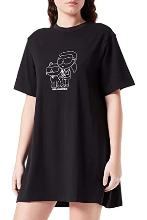 Karl Lagerfeld Kobiety T-Shirtowa Koszula Nocna Ikonik 2.0, , XS