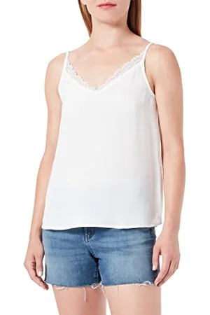 ONLY Onlanna SL Mix LACE Singlet WVN Top, , XS