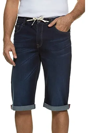 JP 1880 Bermudy Super Elastyczne Spodenki Męskie, Niebieski Denim, 66W