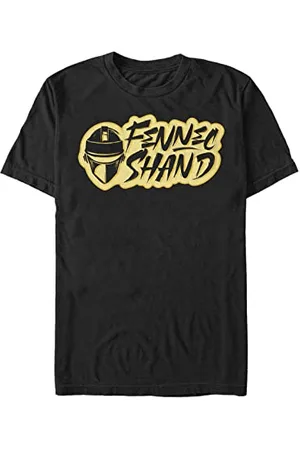 STAR WARS Unisex Fennec Shand Text Logo Organic Short Sleeve T-Shirt, , L