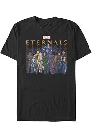 Marvel Unisex The Eternals Eternals Group Repeating Organic Short Sleeve T-shirt, , XL