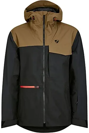 Ziener Męska kurtka narciarska TIATU/Freeride | Sympatex, bez PFC, wełna, black.walnut, 48
