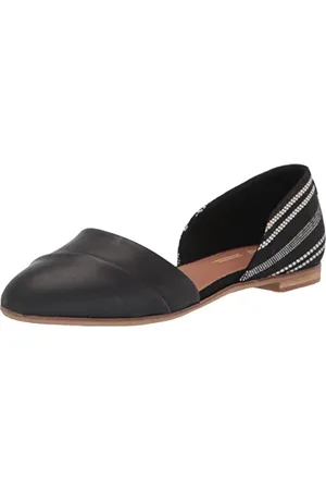 TOMS Jutti Dorsay baleriny damskie, Czarny, biały, 36 EU