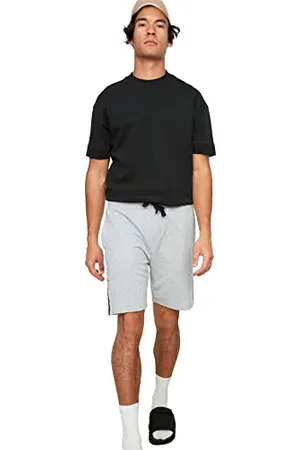 Trendyol Męskie szorty Gray Male Regular Fit Striped Shorts & Bermudy Casual Shorts, S