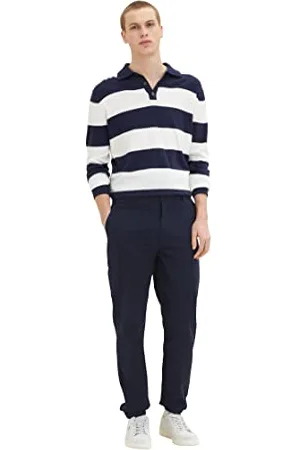 TOM TAILOR Męskie Luźne spodnie chinosy 1034987, , S