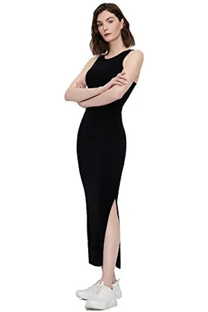 Armani Exchange Damska sukienka ze streczu, Comfortable Interlock Long Casual Night Out