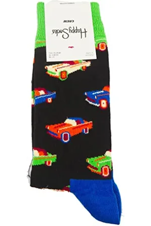 Happy Socks Skarpety samochodowe unisex, czarne, rozmiar S/M UK, , Small-Medium