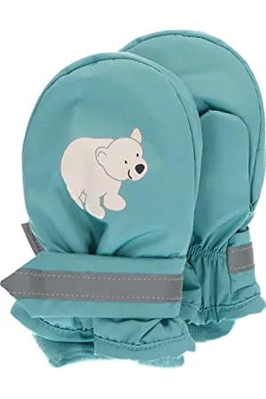 Sterntaler Unisex dziecięce rękawiczki z motywem niedźwiedzia polarnego, ciemnoturkusowe, 3