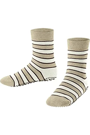 Falke Uniseks - dzieci Kapcie Simple Stripes K Hp Bawełna z wypustkami na podeszwie 1 Para, , 35/38 EU