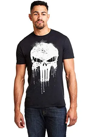 Marvel Męska koszulka Avengers Punisher Skull, ( blk), L