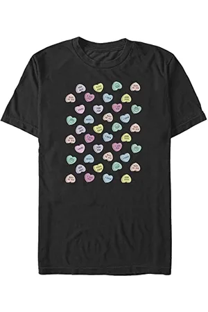 STAR WARS Unisex Candy Hearts Organic Short Sleeve T-Shirt, Black, M, , M