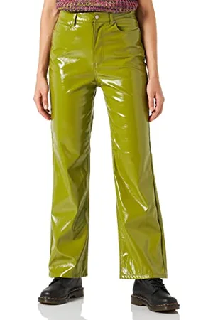 JACK & JONES Damskie spodnie Jxkenya Hw Stra Faux Leat Noos, , L