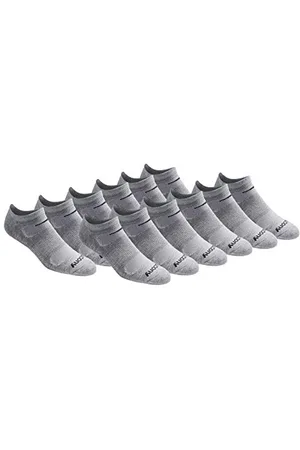 Saucony Męskie skarpety Rundry z siateczka dla wentylacji, wygodne, niewidoczne, dostępne w rozmiarach M-XXL (6, 12, 18 par), Large