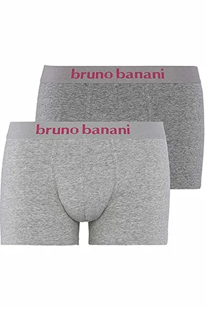 Bruno Banani Męskie bokserki Denim Fun Bokserki, szare, S (2 sztuki)