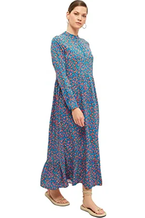 Trendyol Damskie skromne sukienki maxi skater regularne tkane skromne sukienki, , 34