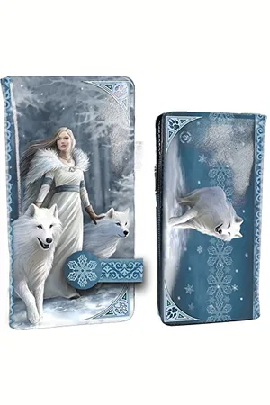 Nemesis Now Winter Guardians Anne Stokes wytłaczana torebka 18,5 cm niebieska, PU