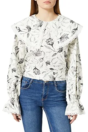 NA-KD Bluzka damska oversize z kołnierzem, , 38