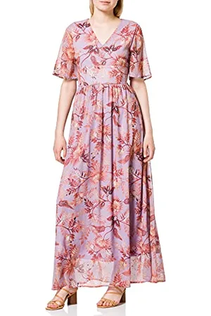 VERO MODA Damska sukienka Vmnabila Ss z długimi kwiatami Eid, , S