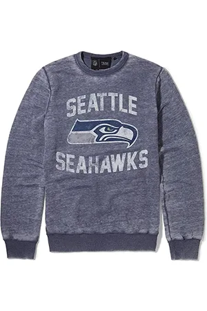 Recovered Clothing NFL Seattle Seahawks retro bluza z logo drużyny futbolu amerykańskiego - niebieska - oficjalnie licencjonowana - męska/unisex styl vintage, Wielokolorowy, S