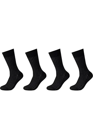 Camano Męskie skarpety Online Men ca-Soft Shadow Stripes 4-pak skarpet, czarne, 43/46, , 43 EU