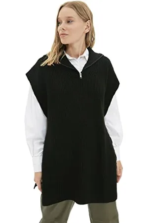 Trendyol Modest Bawełna i poliester Sweter kamizelka - - regularny, , 42