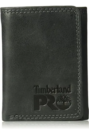 Timberland Męski skórzany potrójny portfel Rfid z okienkiem identyfikacyjnym