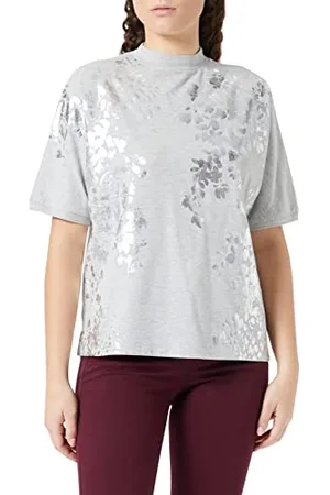 Gerry Weber Damski T-shirt 870273-35006, Pearl Melange, 34
