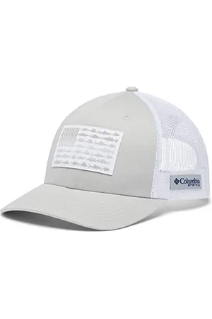 Columbia Unisex PFG flaga rybna, siatka, zamknięcie zatrzaskowe, niski czepek, Cool Grey/biały, jeden rozmiar