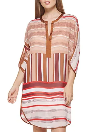 DKNY Damska sukienka koktajlowa, French Nude/wielokolorowy, S